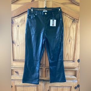 Women RedStar Bootcut black faux leather pleather pants since 8/29 - NWT